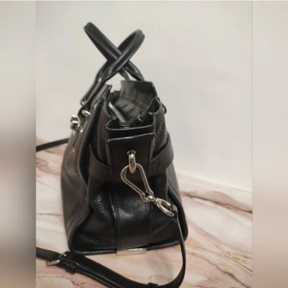 Coach Swagger Carryall In Pebble Leather Black with Silver Style No.34408 - Picture 6 of 15